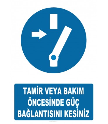 AT 1372 - Tamir veya Bakım Öncesinde Güç Bağlantısını Kesiniz