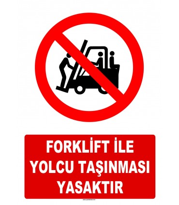 AT 1418 - Forklift İle Yolcu Taşınması Yasaktır