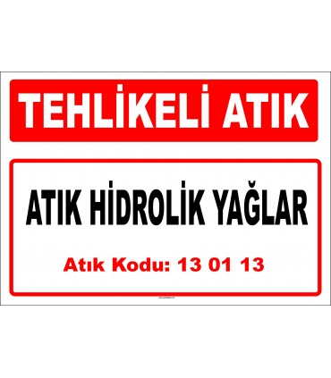 A 130113-1 - Atık Hidrolik Yağlar