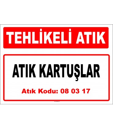 A 080317-2 - Atık Kartuşlar