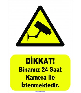 YT-7075 - Dikkat binamız 24 saat kamera ile izlenmektedir