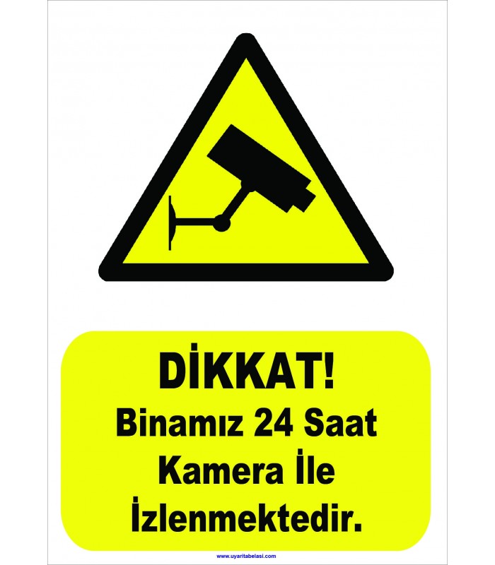 YT-7075 - Dikkat binamız 24 saat kamera ile izlenmektedir