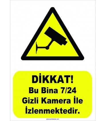 YT-7067 - Dikkat bu bina 7/24 gizli kamera ile izlenmektedir