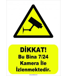 YT-7066 - Dikkat bu bina 7/24 kamera ile izlenmektedir