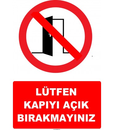 YT 7061 - Lütfen kapıyı açık bırakmayınız
