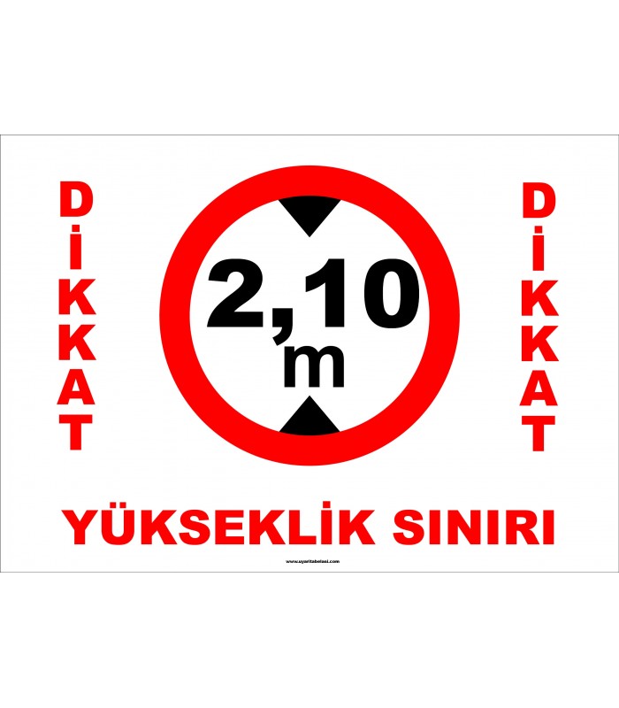 YT 7060 - Dikkat, yükseklik sınırı 2,10 m