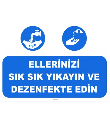 YT 7055 - Ellerinizi sık sık yıkayın ve dezenfekte edin