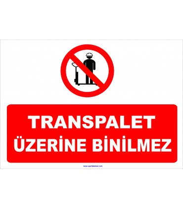 YT 7111 - Transpalet üzerine binilmez