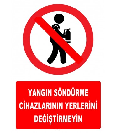 YT7167 - Yangın söndürme cihazlarının yerlerini değiştirmeyin