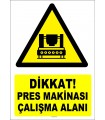 YT7124 - Dikkat pres makinası çalışma alanı