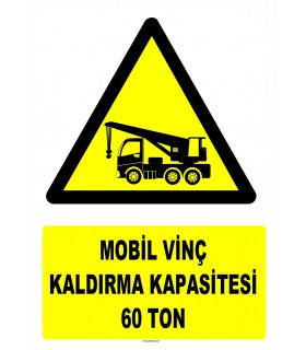 YT7199 - Mobil vinç kaldırma kapasitesi 60 ton