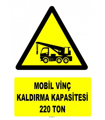 YT7207 - Mobil vinç kaldırma kapasitesi 220 ton