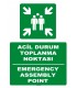 YT7153 - Türkçe ve İngilizce Acil Durum Toplanma Noktası Levhası