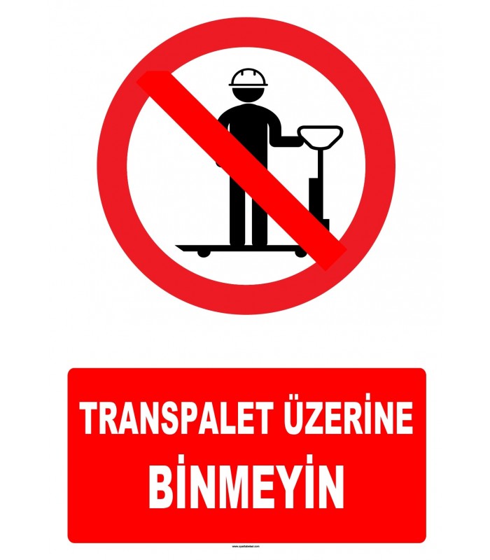 YT7166 - Transpalet üzerine binmeyin