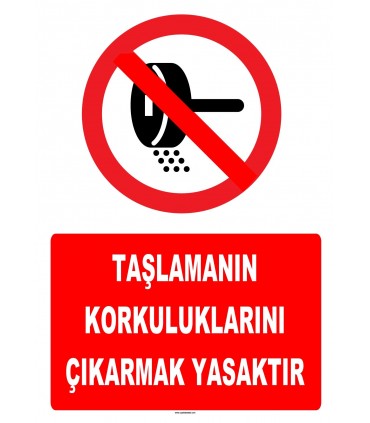 YT7232 - Taşlamanın korkuluklarını çıkarmak yasaktır