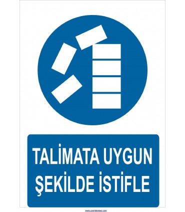 YT7100 - Talimata uygun şekilde istifle