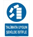 YT7100 - Talimata uygun şekilde istifle