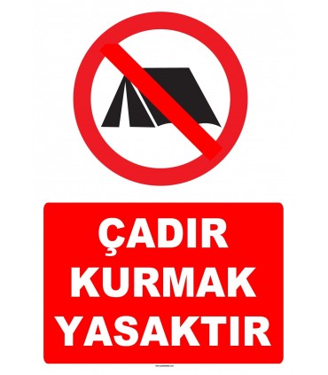 YT7254 - Çadır kurmak yasaktır