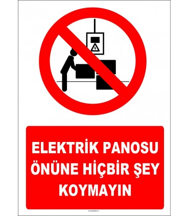 YT7270 - Elektrik panosu önüne hiçbir şey koymayın