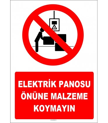 YT7269 - Elektrik panosu önüne malzeme koymayın