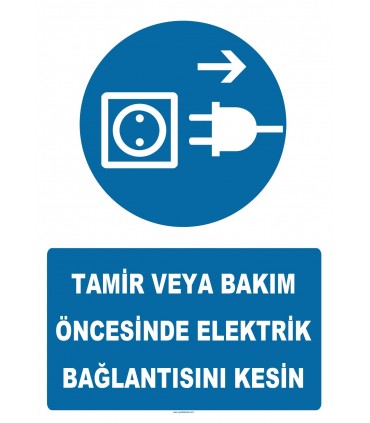 YT7280 - Tamir veya bakım öncesinde elektrik bağlantısını kesin