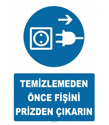 YT7277 - Temizlemeden önce fişini prizden çıkarın