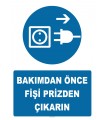 YT7276 - Bakımdan önce fişini prizden çıkarın