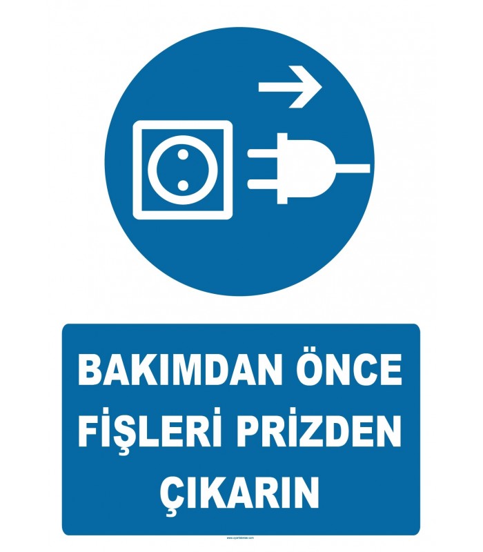 YT7275 - Bakımdan önce fişleri prizden çıkarın