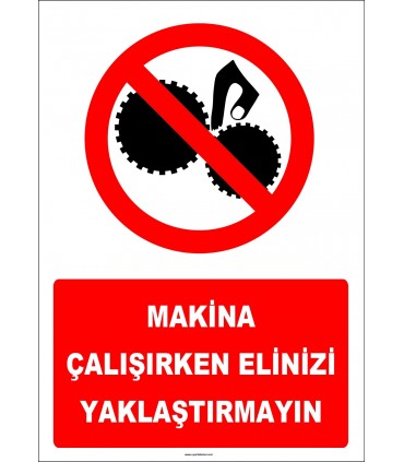 YT7317 - Makina çalışırken elinizi yaklaştırmayın