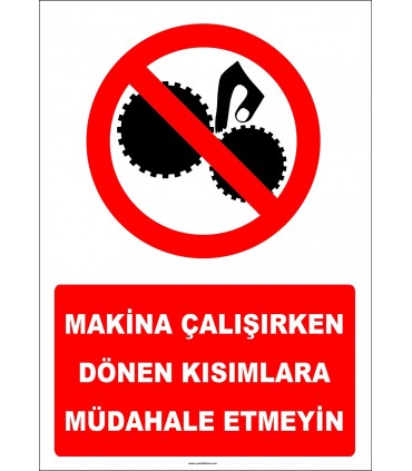 YT7316 - Makina çalışırken dönen kısımlara müdahale etmeyin