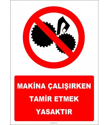 YT7323 - Makina çalışırken tamir etmek yasaktır