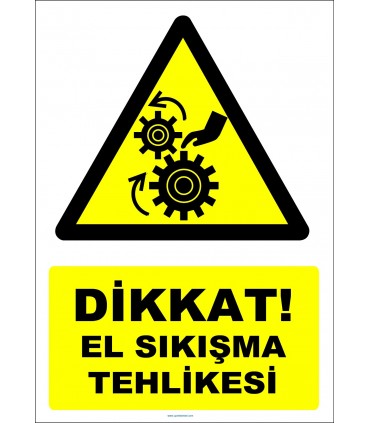 YT7311 - Dikkat el sıkışma tehlikesi