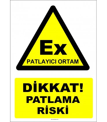 YT7326 - Dikkat patlayıcı ortam patlama riski