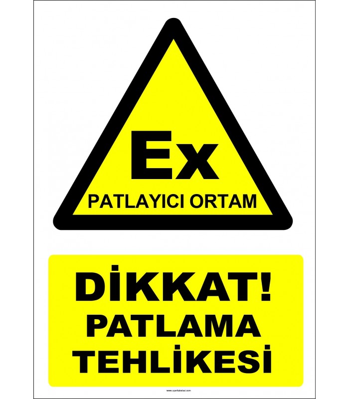 YT7330 - Dikkat patlayıcı ortam patlama tehlikesi