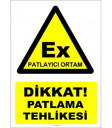YT7330 - Dikkat patlayıcı ortam patlama tehlikesi