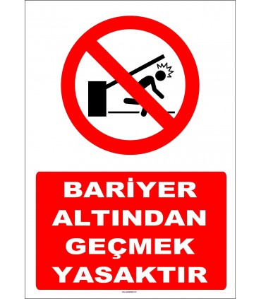 YT7353 - Bariyer altından geçmek yasaktır
