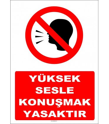 YT7354 - Yüksek sesle konuşmak yasaktır
