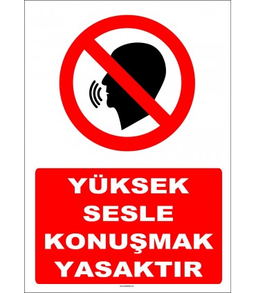 YT7356 - Yüksek sesle konuşmak yasaktır