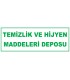 YT7342 - Temizlik ve hijyen maddeleri deposu