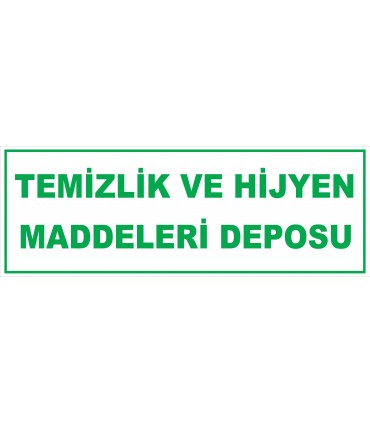 YT7342 - Temizlik ve hijyen maddeleri deposu