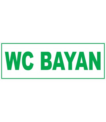 YT7350 - WC Bayan Tabelası