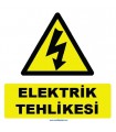 YT7300 - Elektrik tehlikesi levhası/etiketi