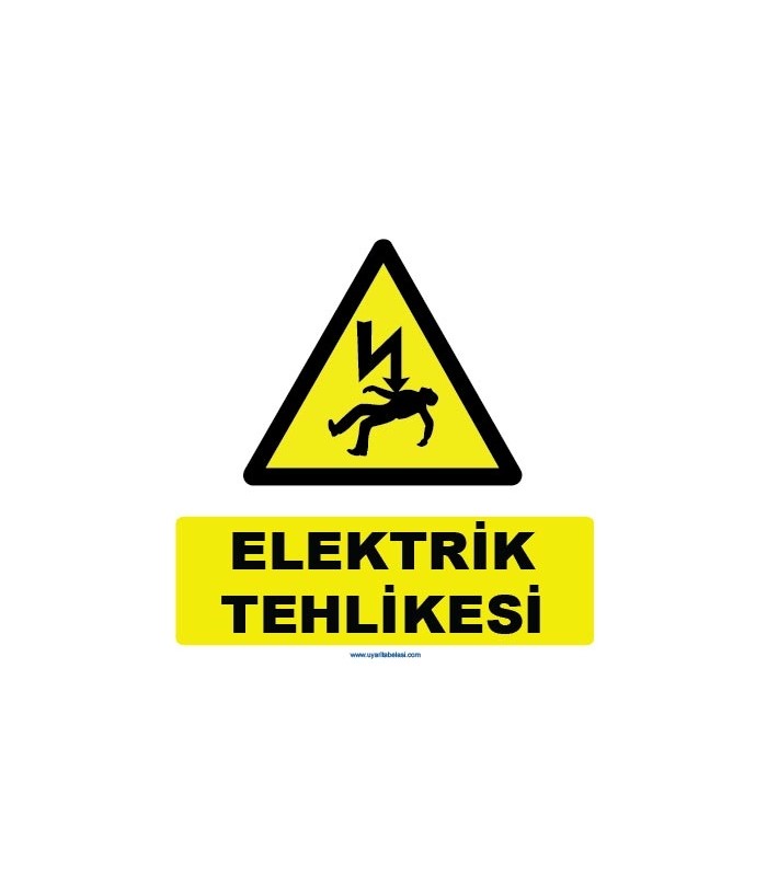 YT7301 - Elektrik tehlikesi levhası/etiketi