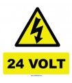 YT7285 - Elektrik tehlikesi 24 volt işareti levhası/etiketi