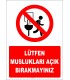 YT7395 - Lütfen muslukları açık bırakmayınız