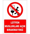 YT7395 - Lütfen muslukları açık bırakmayınız