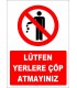 YT7396 - Lütfen yerlere çöp atmayınız
