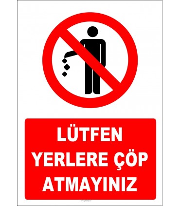 YT7396 - Lütfen yerlere çöp atmayınız