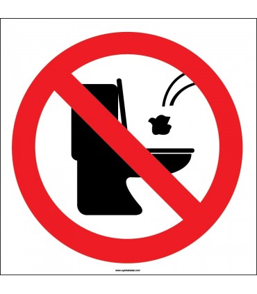 YT7400 - Tuvalete çöp atmayın levhası