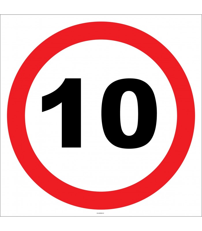 YT7412 - Forklift Transpalet 10 km hız sınırı levhası